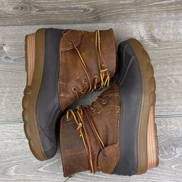 Sperry Top Sider Saltwater Tide Wedge Women’s Sz 8M Brown Leather Rain Duck Boot - Picture 9 of 12